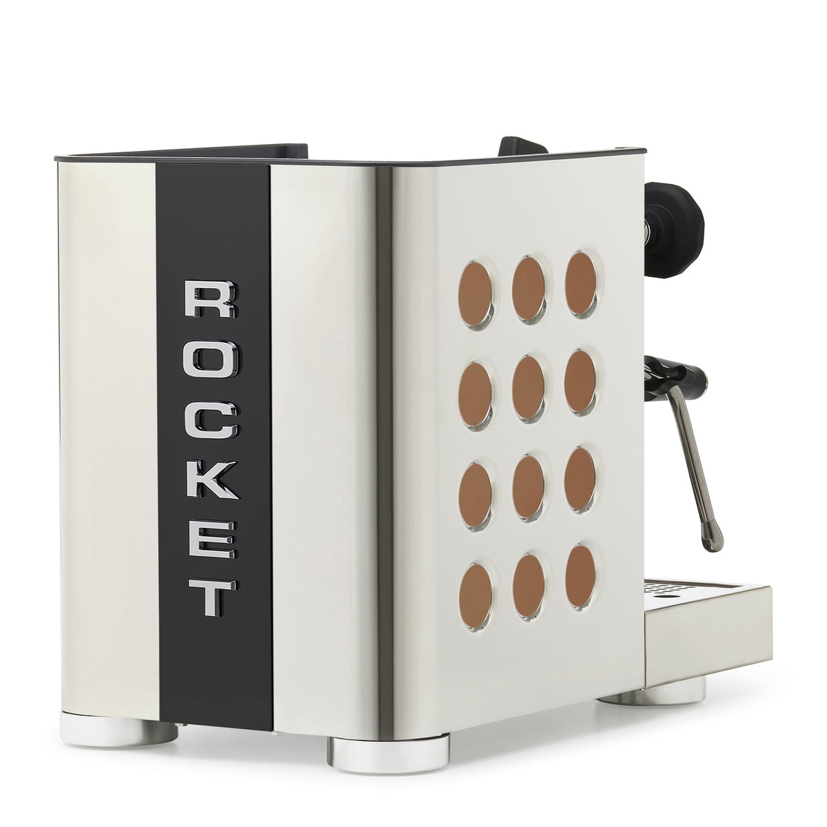 Rocket Espresso Appartamento TCA Espresso Machine - Stainless Steel with Black Stripe