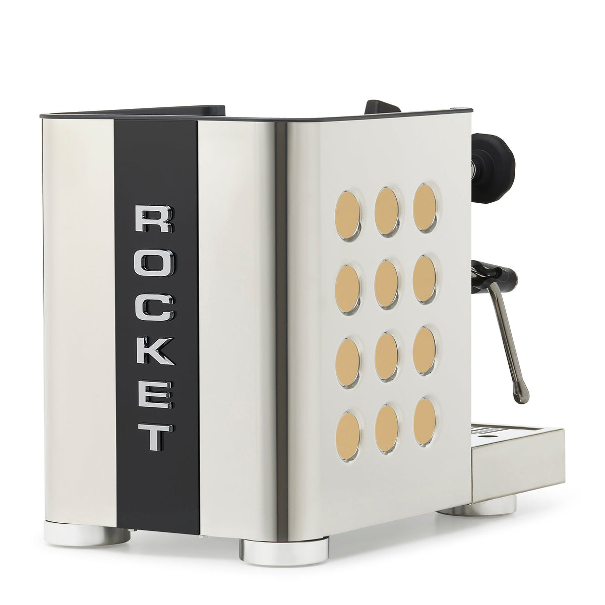 Rocket Espresso Appartamento TCA Espresso Machine - Stainless Steel with Black Stripe