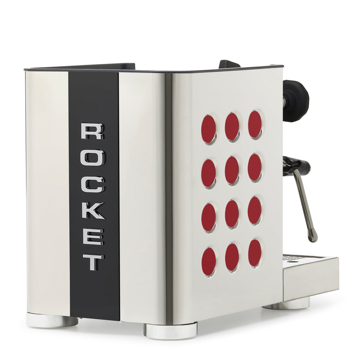 Rocket Espresso Appartamento TCA Espresso Machine - Stainless Steel with Black Stripe