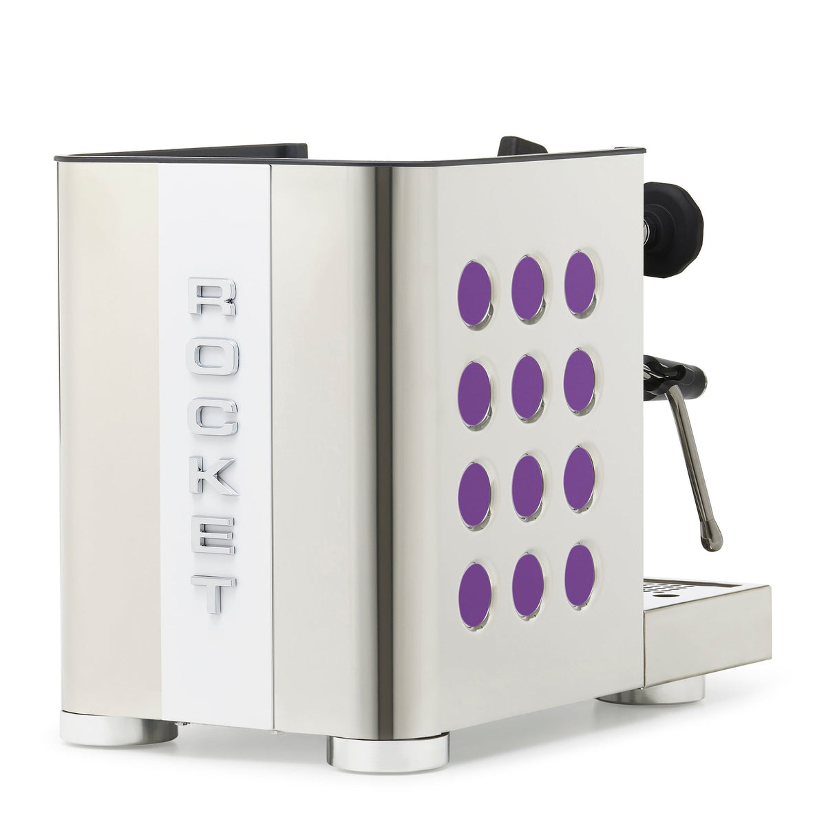 Rocket Espresso Appartamento TCA Espresso Machine - Stainless Steel with White Stripe