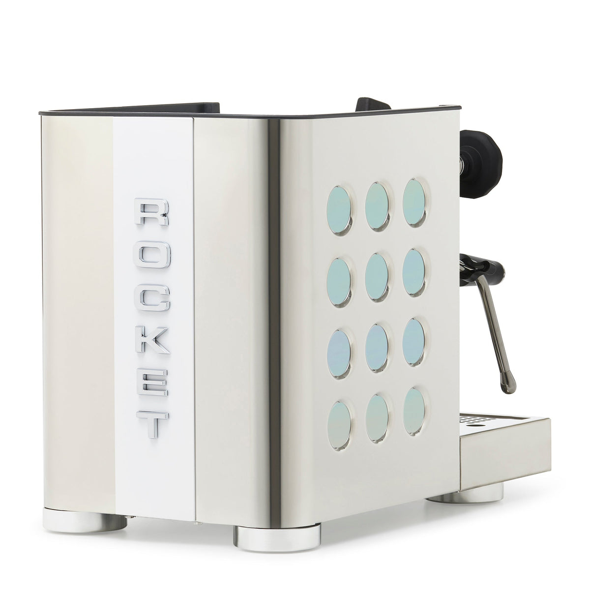 Rocket Espresso Appartamento TCA Espresso Machine - Stainless Steel with White Stripe