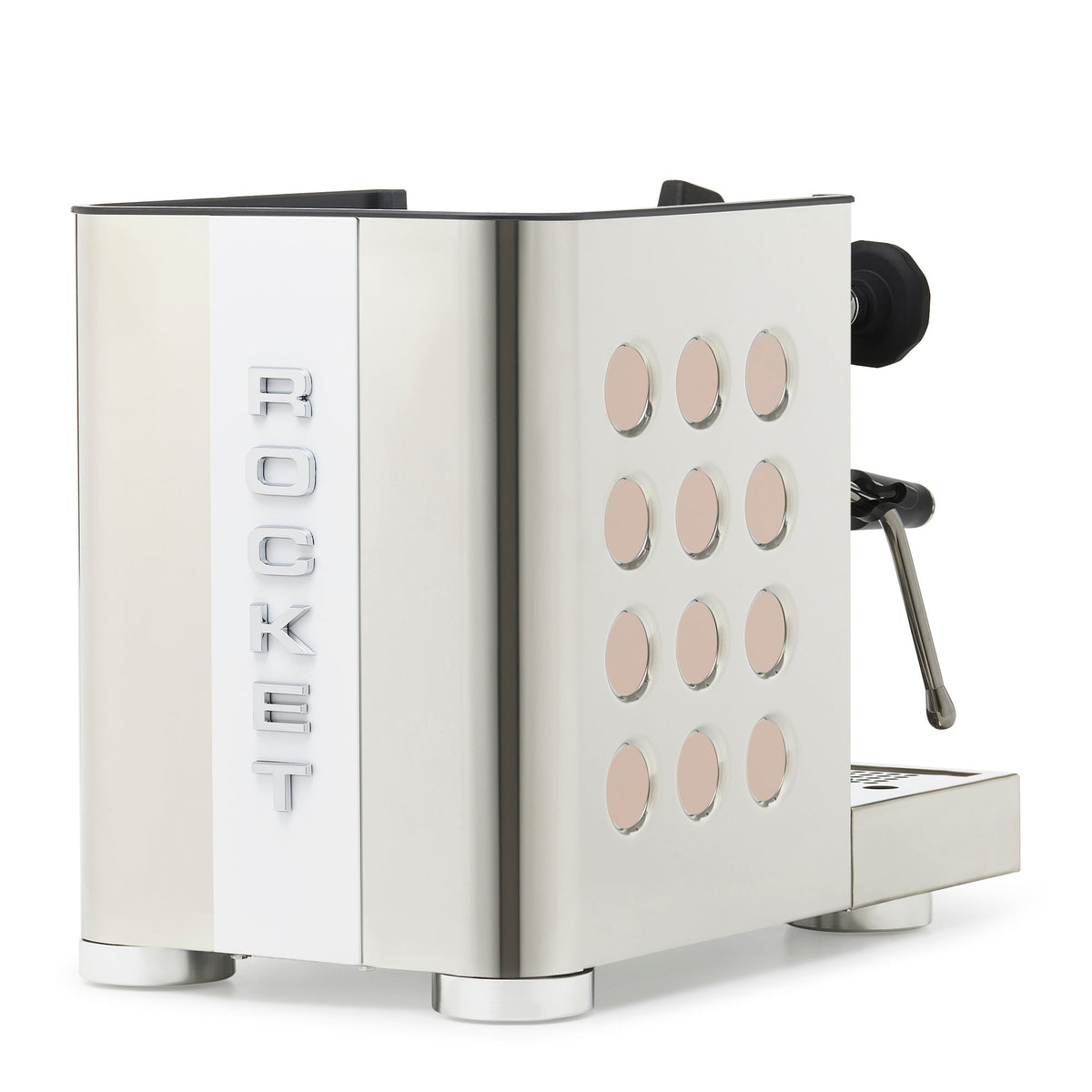 Rocket Espresso Appartamento TCA Espresso Machine - Stainless Steel with White Stripe
