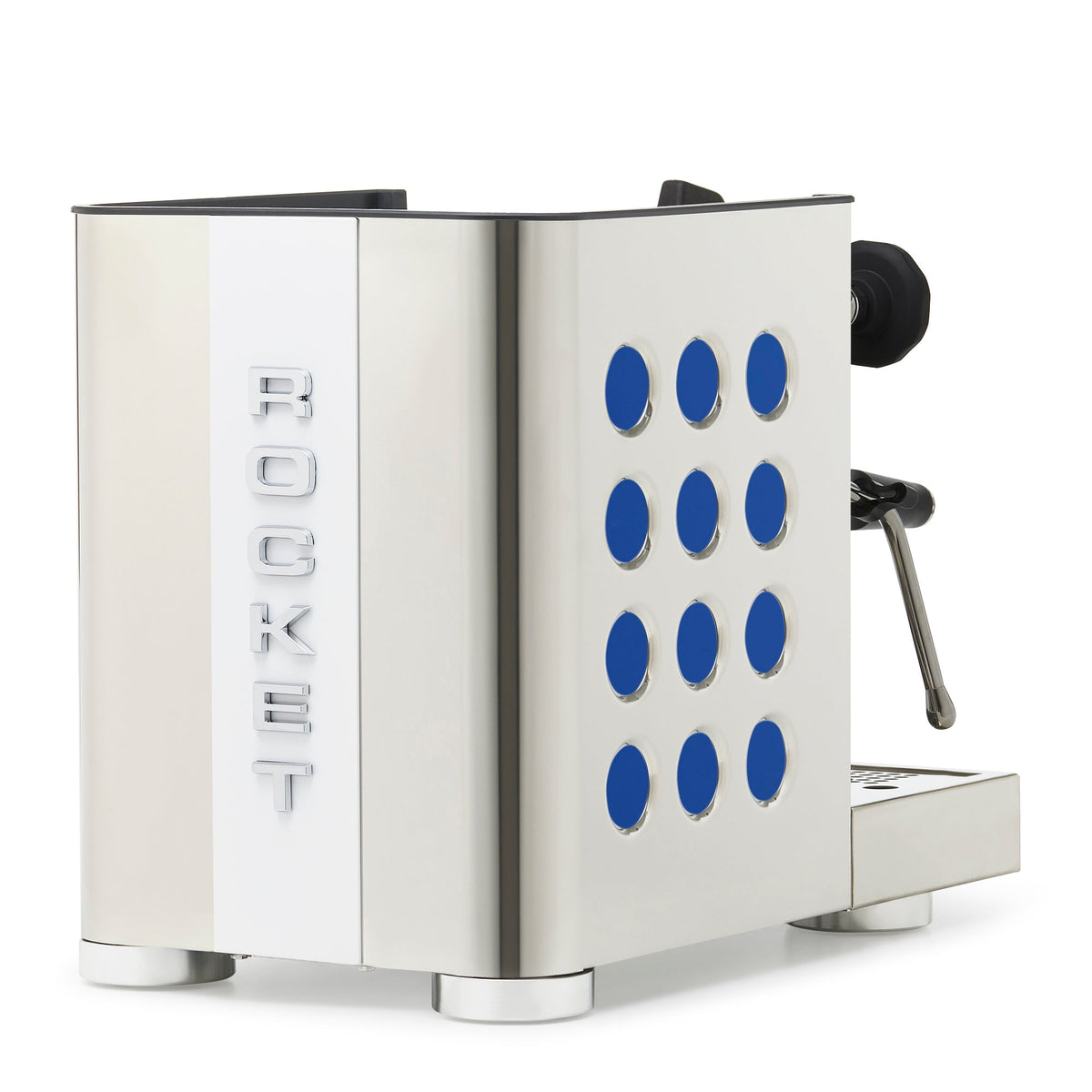 Rocket Espresso Appartamento TCA Espresso Machine - Stainless Steel with White Stripe