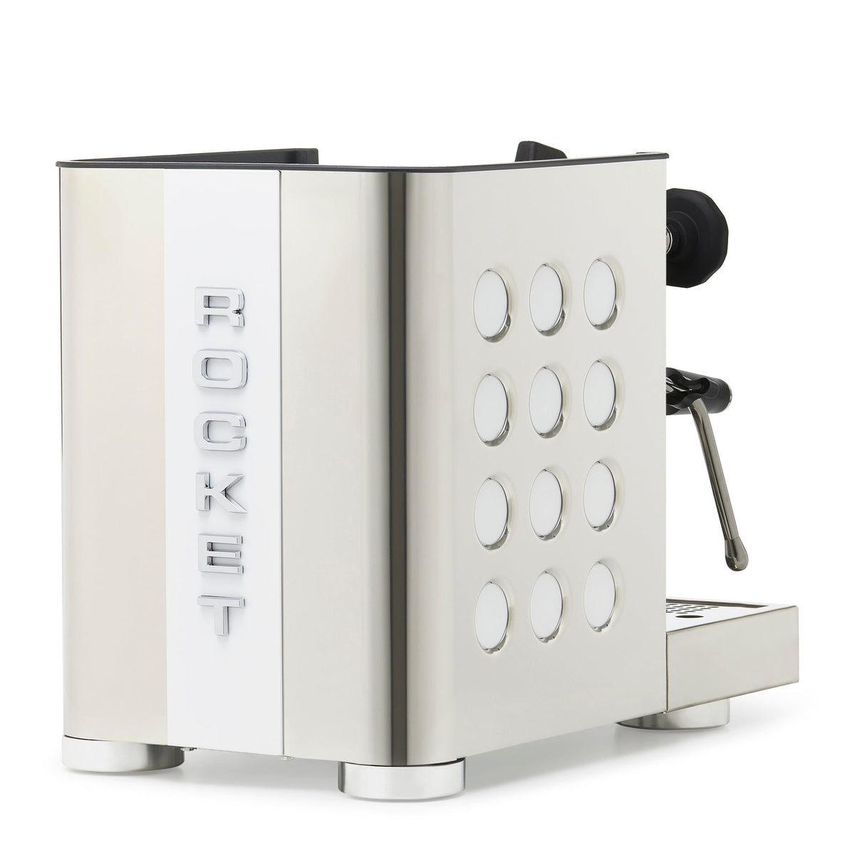 Rocket Espresso Appartamento TCA Espresso Machine - Stainless Steel with White Stripe