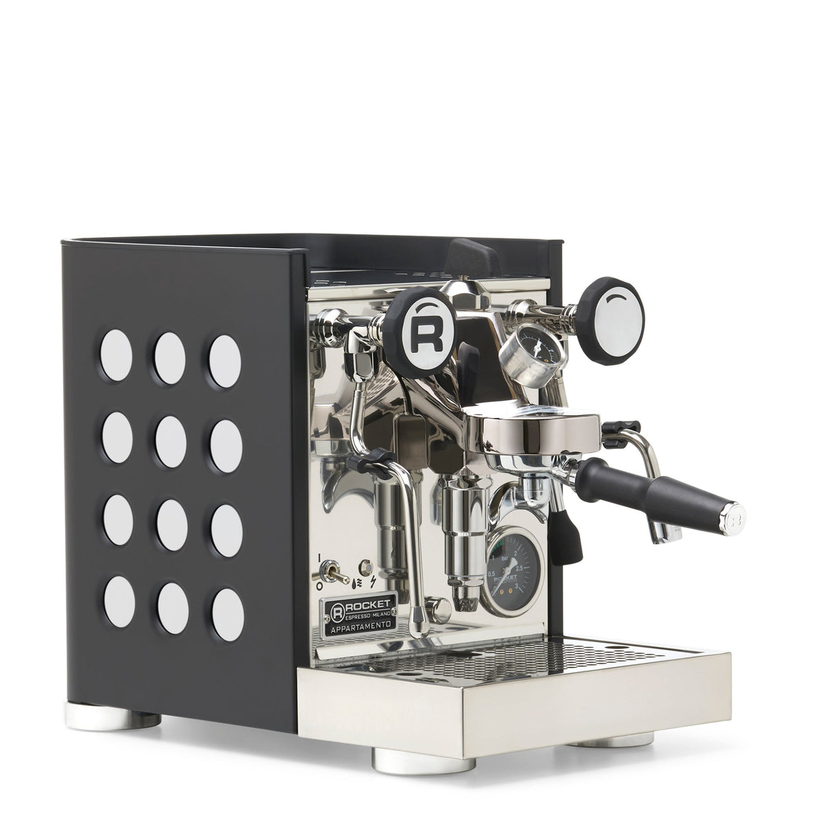 Rocket Espresso Appartamento TCA Espresso Machine - Black with Black Stripe