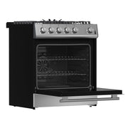 Forno Espresso Leonardo 30-Inch Freestanding Gas Range, 5.0 cu. ft. Oven, Stainless Steel (Model FFSGS1116-30)