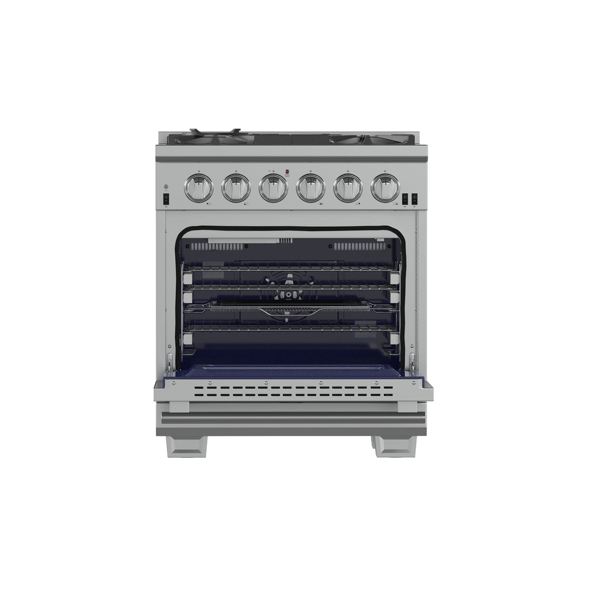 FORNO Capriasca 30 in Freestanding Gas Range, 4.32 cu ft Oven, 5 Sealed Burners, Stainless Steel (Model FFSGS6260-30)