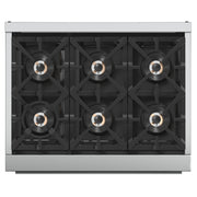 FORNO Capriasca 36 in. Freestanding Gas Range, 5.36 cu. ft. Oven, 6 Sealed Burners, Stainless Steel (Model FFSGS6260-36)