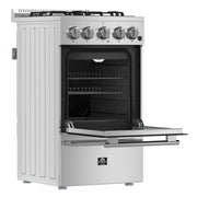 Forno Lamazze 20 in. Freestanding Gas Range, 2.05 cu. ft., 4 Sealed Burners, Stainless Steel (Model FFSGS6265-20)