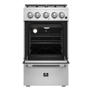 Forno Lamazze 20 in. Freestanding Gas Range, 2.05 cu. ft., 4 Sealed Burners, Stainless Steel (Model FFSGS6265-20)