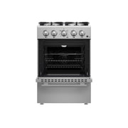 Forno Breno 24 in. Freestanding Gas Range, 2.3 cu. ft., 4 Sealed Burners, Storage Drawer, Stainless Steel (Model FFSGS6272-24)
