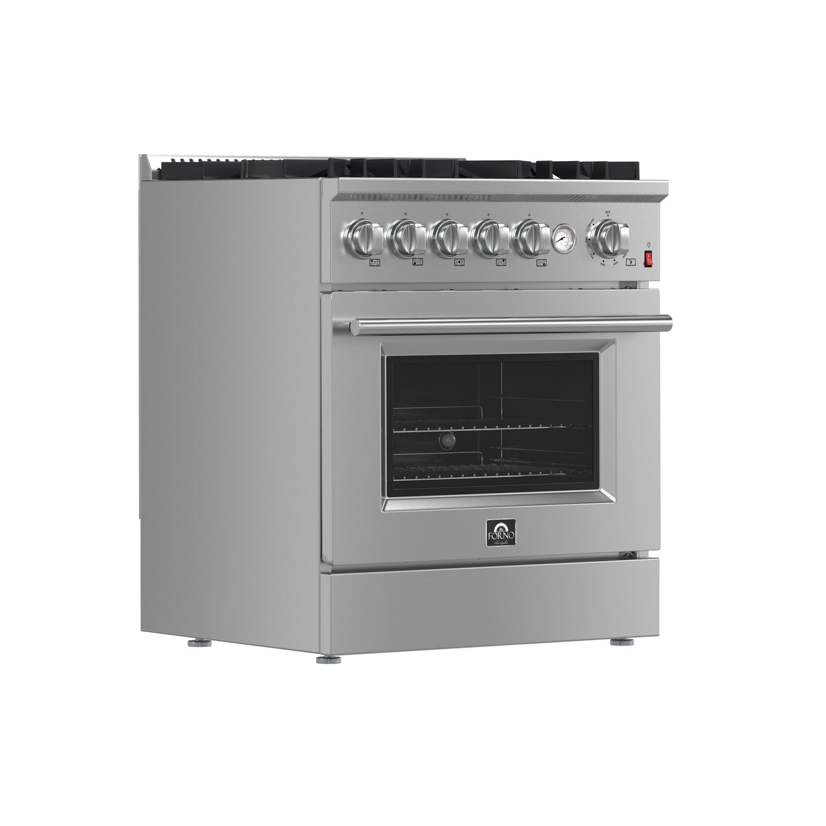 Forno Giovanni 30-Inch Freestanding Gas Range, 4.32 cu. ft. Oven, 5 Sealed Burners, Stainless Steel (Model FFSGS6274-30)
