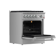 Forno Giovanni 30-Inch Freestanding Gas Range, 4.32 cu. ft. Oven, 5 Sealed Burners, Stainless Steel (Model FFSGS6274-30)