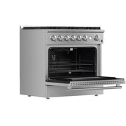 Forno Marco 36-Inch Freestanding Gas Range with 6 Sealed Burners, 5.36 cu. ft. Oven Capacity, Built-In Temperature Gauge, Stainless Steel (Model FFSGS6277-36)