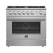Forno Marco 36-Inch Freestanding Gas Range with 6 Sealed Burners, 5.36 cu. ft. Oven Capacity, Built-In Temperature Gauge, Stainless Steel (Model FFSGS6277-36)