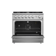 Forno Marco 36-Inch Freestanding Gas Range with 6 Sealed Burners, 5.36 cu. ft. Oven Capacity, Built-In Temperature Gauge, Stainless Steel (Model FFSGS6277-36)