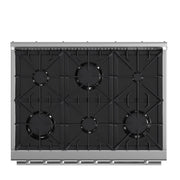 Forno Marco 36-Inch Freestanding Gas Range with 6 Sealed Burners, 5.36 cu. ft. Oven Capacity, Built-In Temperature Gauge, Stainless Steel (Model FFSGS6277-36)