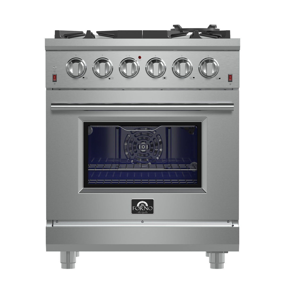 Forno Massimo 30 in. 4.32 cu. ft. Freestanding Gas Range with 5 Sealed Burners in Stainless Steel (FFSGS6239-30)