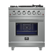 Forno Massimo 30 in. 4.32 cu. ft. Freestanding Gas Range with 5 Sealed Burners in Stainless Steel (FFSGS6239-30)
