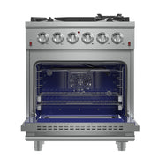 Forno Massimo 30 in. 4.32 cu. ft. Freestanding Gas Range with 5 Sealed Burners in Stainless Steel (FFSGS6239-30)