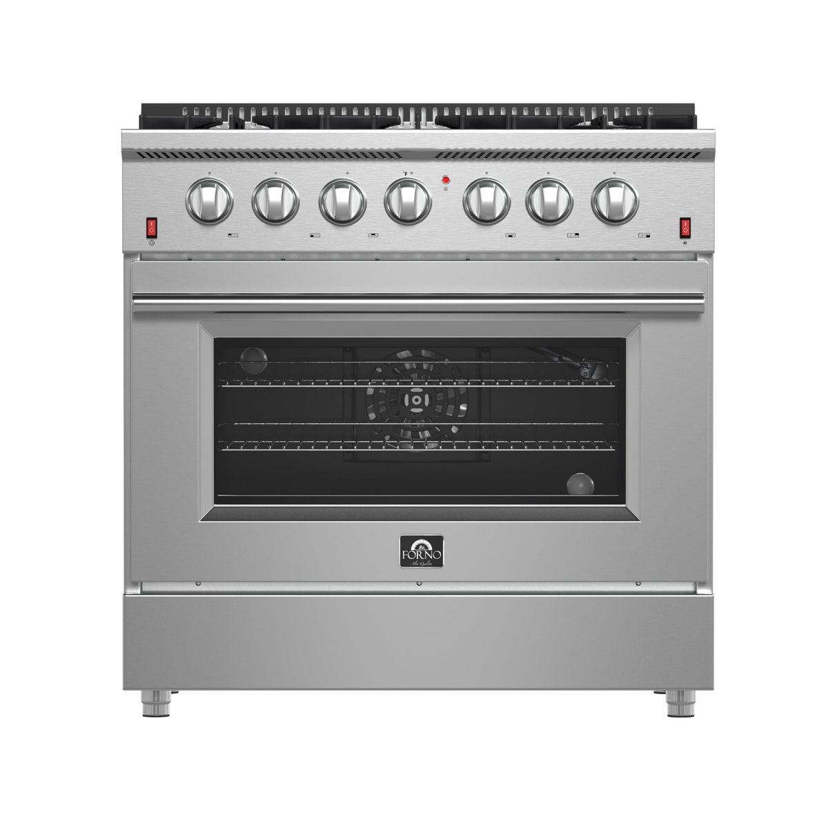 Forno Galiano 36 in. Freestanding Gas Range with 6 Sealed Burners, 5.36 cu. ft. Oven, Stainless Steel (FFSGS6244-36)