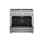 Forno Galiano 36 in. Freestanding Gas Range with 6 Sealed Burners, 5.36 cu. ft. Oven, Stainless Steel (FFSGS6244-36)