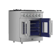 Forno Massimo 30 in. Freestanding French Door Gas Range, 4.32 cu. ft. Oven, 5 Sealed Burners (Model FFSGS6439-30)