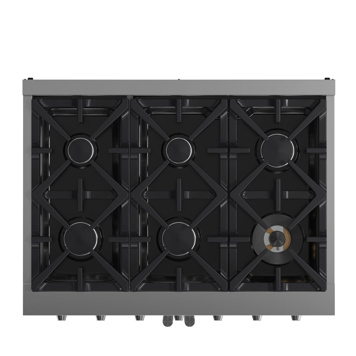 Forno Massimo 36 in. 5.36 cu. ft. Freestanding French Door Gas Range with 6 Sealed Burners in Stainless Steel (FFSGS6439-36)