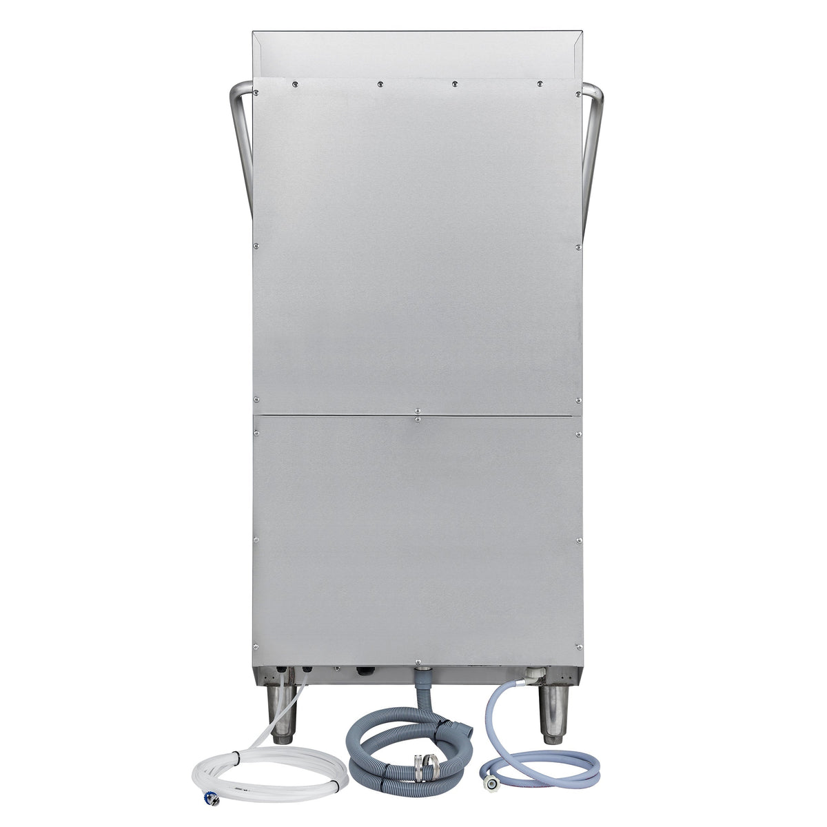 FORNO Commercial 28 Inch Hood-Type Dishwasher, 26 L Tank, 3 Wash Cycles, High-Temperature Sanitizing, Stainless Steel, FCMDW0031