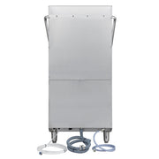 FORNO Commercial 28 Inch Hood-Type Dishwasher, 26 L Tank, 3 Wash Cycles, High-Temperature Sanitizing, Stainless Steel, FCMDW0031