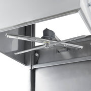 FORNO Commercial 28 Inch Hood-Type Dishwasher, 26 L Tank, 3 Wash Cycles, High-Temperature Sanitizing, Stainless Steel, FCMDW0031