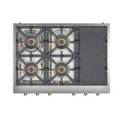 Forno Spezia 36-Inch Gas Rangetop with 6 Sealed Burners, Stainless Steel (Model FCTGS5751-36)