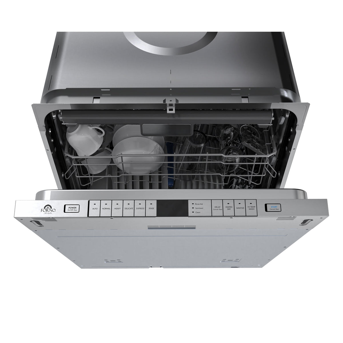 FORNO Rivestito 24-Inch Built-In Panel-Ready Dishwasher with Stainless Steel Interior, 45 dBA, ENERGY STAR, Model FDWBI8011-24
