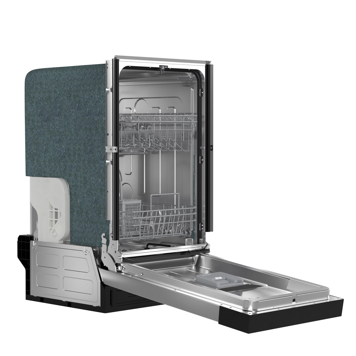 FORNO Polo 18-Inch Built-In Dishwasher, Stainless Steel, Model FDWBI8041-18S