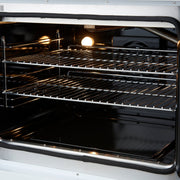 Forno Galiano 30-Inch Dual Fuel Range with French Door Oven, 5 Sealed Burners, 4.32 cu. ft., White with Antique Brass Accents (Model FFSGS6356-30WHT)