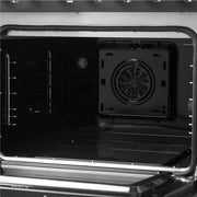Forno Galiano 48-Inch Dual Fuel Range with French Door Oven, 6.58 cu. ft., 8 Sealed Burners, Griddle, Black with Antique Brass Accents (Model FFSGS6356-48BLK)