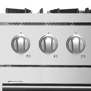 FORNO Marco 30-Inch Dual Fuel Range, 4 Sealed Burners, 4.32 cu. ft. Oven, Stainless Steel (Model FFSGS6197-30)