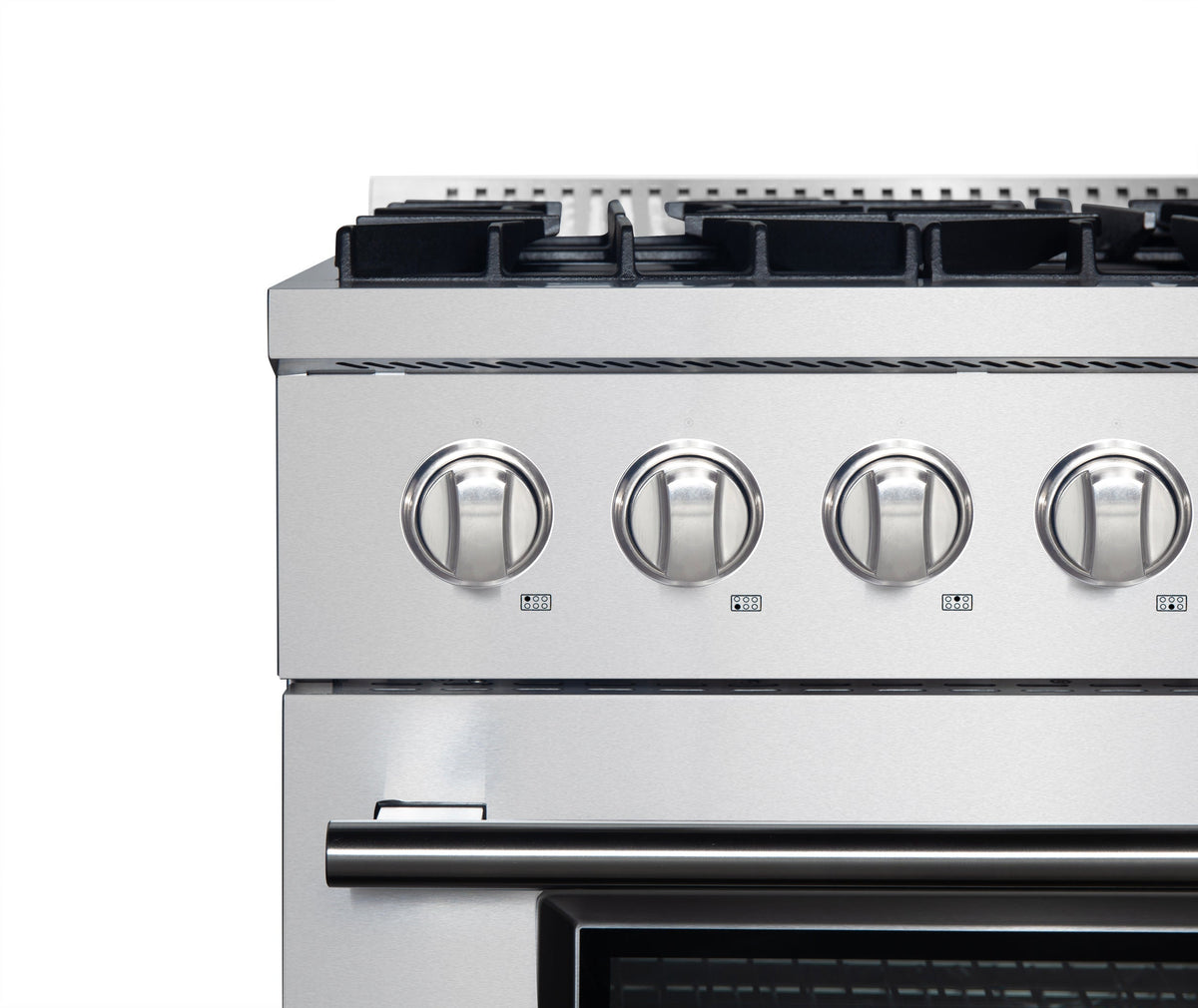 Forno Marco 36-Inch Dual Fuel Range, 5.36 cu. ft. Oven, 6 Sealed Burners, Stainless Steel (Model FFSGS6197-36)