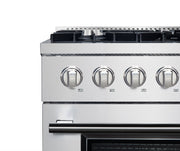 Forno Marco 36-Inch Dual Fuel Range, 5.36 cu. ft. Oven, 6 Sealed Burners, Stainless Steel (Model FFSGS6197-36)