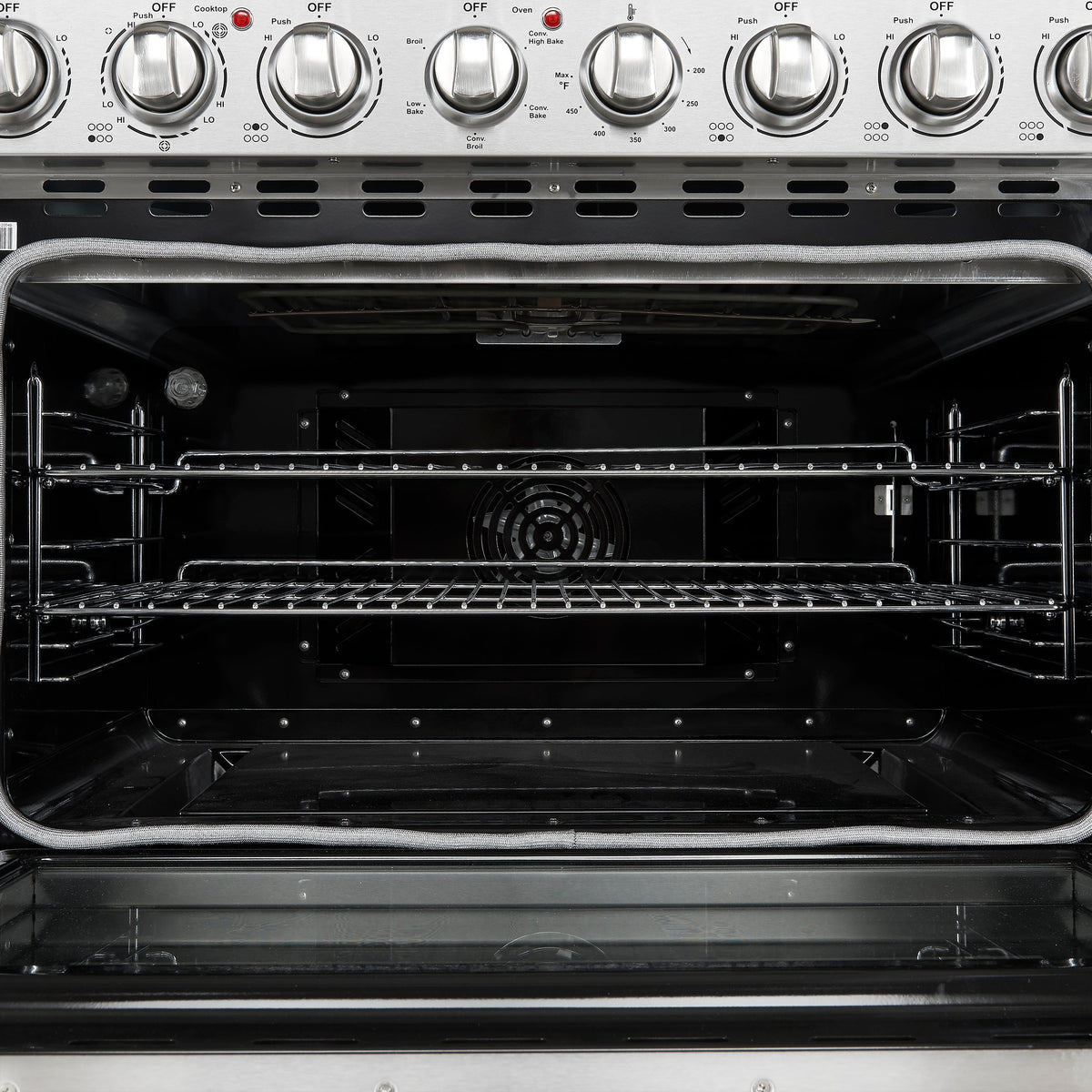 Forno Paolo 36-Inch Freestanding Electric Range with 5.44 cu. ft. True Convection Oven, Stainless Steel (Model FFSEL6011-36)