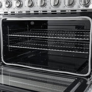 Forno Paolo 36-Inch Freestanding Electric Range with 5.44 cu. ft. True Convection Oven, Stainless Steel (Model FFSEL6011-36)