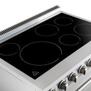 Forno Paolo 36-Inch Freestanding Electric Range with 5.44 cu. ft. True Convection Oven, Stainless Steel (Model FFSEL6011-36)