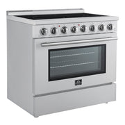 Forno Paolo 36-Inch Freestanding Electric Range with 5.44 cu. ft. True Convection Oven, Stainless Steel (Model FFSEL6011-36)