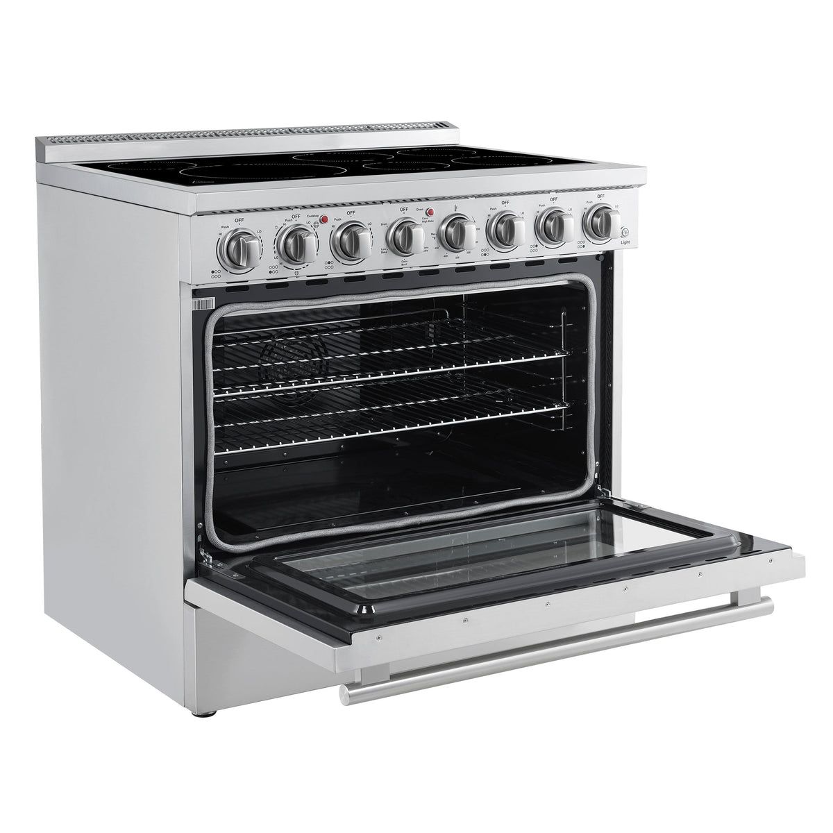 Forno Paolo 36-Inch Freestanding Electric Range with 5.44 cu. ft. True Convection Oven, Stainless Steel (Model FFSEL6011-36)