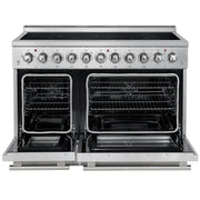 Forno Paolo 48-Inch Freestanding Electric Range with True Convection Oven, 6.7 cu. ft., Stainless Steel (Model FFSEL6011-48)