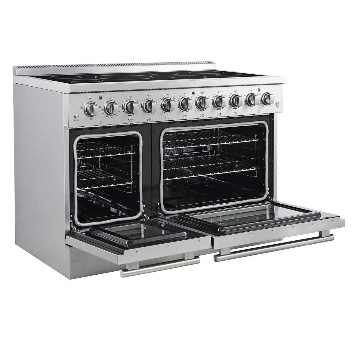 Forno Paolo 48-Inch Freestanding Electric Range with True Convection Oven, 6.7 cu. ft., Stainless Steel (Model FFSEL6011-48)
