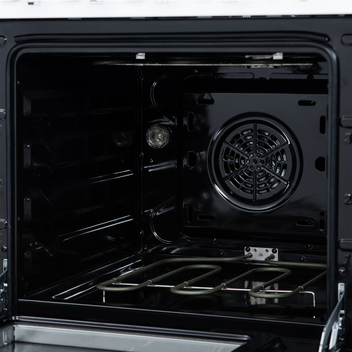 Forno Loiano 24-Inch Freestanding Electric Range, 2.3 cu. ft. Oven, 4 Radiant Elements, Storage Drawer, Air Fryer Kit, White with Antique Brass Accents (FFSEL6069-24WHT)