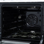Forno Loiano 24-Inch Freestanding Electric Range, 2.3 cu. ft. Oven, 4 Radiant Elements, Storage Drawer, Air Fryer Kit, White with Antique Brass Accents (FFSEL6069-24WHT)