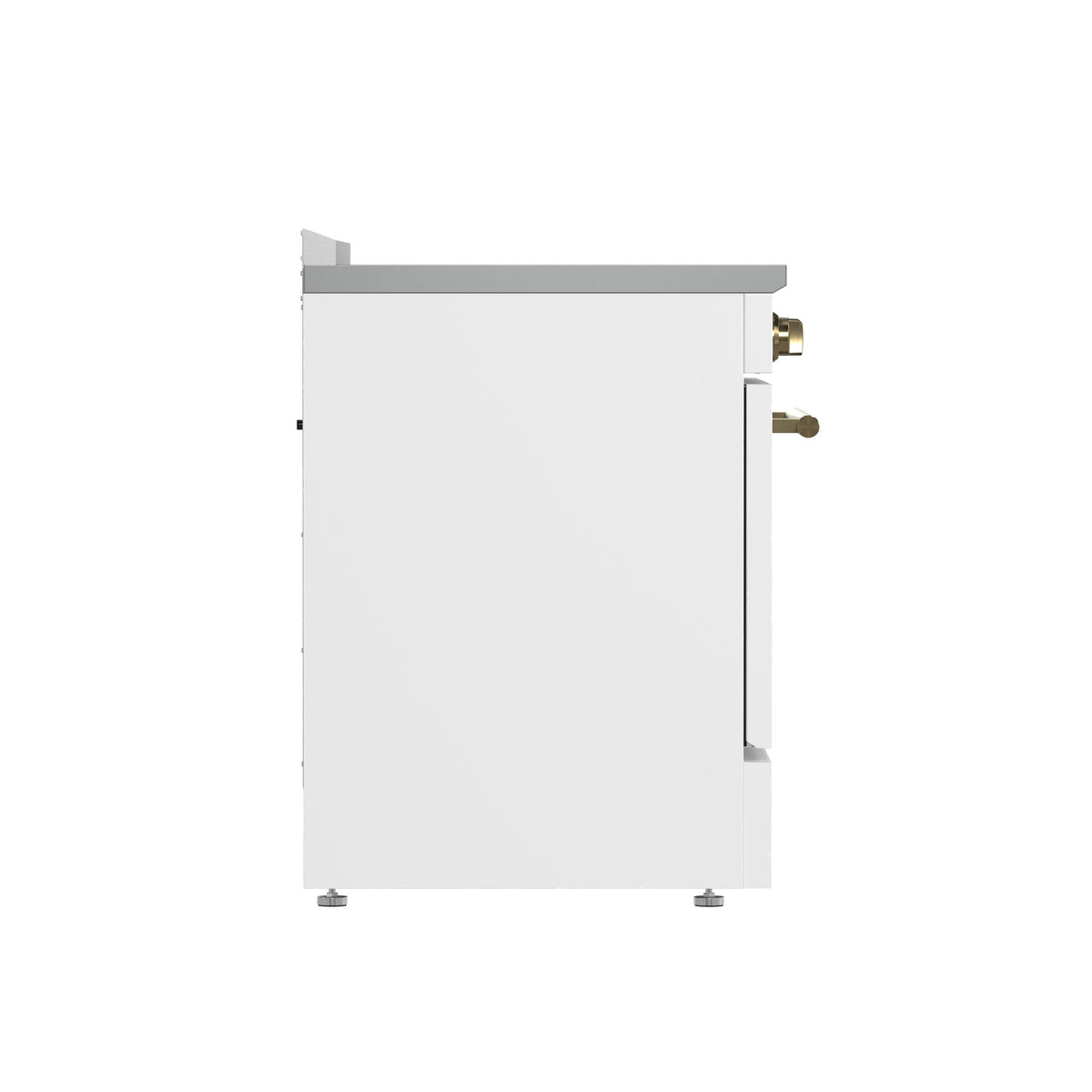 Forno Paolo 30-Inch Freestanding Electric Range, 4.38 cu. ft. Oven Capacity, White Finish with Antique Brass Handles, Model FFSEL6011-30WHT