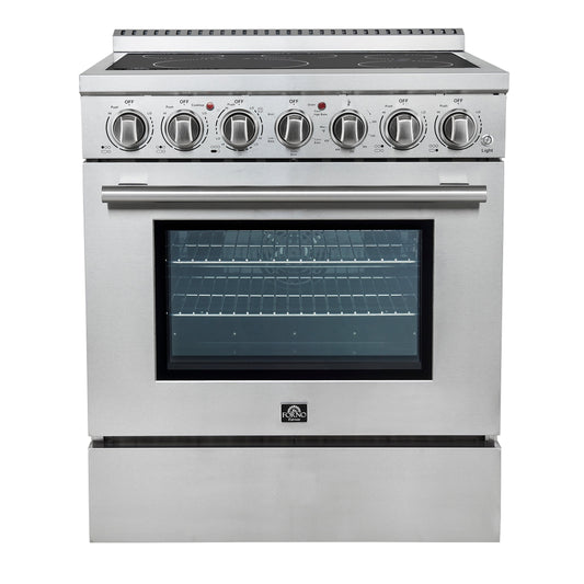 Forno Paolo 30-Inch Freestanding Electric Range, 4.38 Cu. Ft., Stainless Steel (Model FFSEL6011-30)